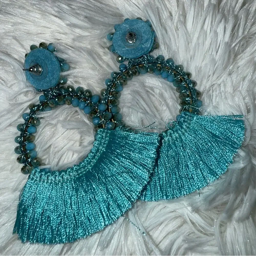 CC Chic studded sequin fringe earrings - Picture 3 of 3